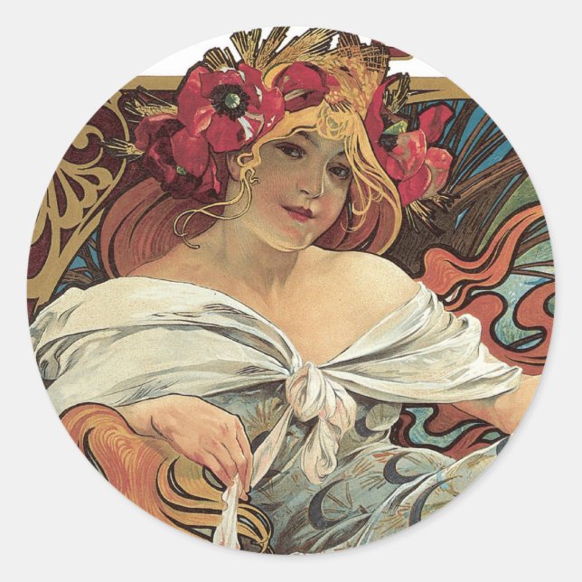 Stickers Alphonse Mucha "Biscuits" (Devant)