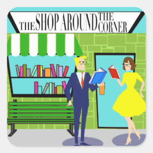 Stickers Amateurs de livres rétros