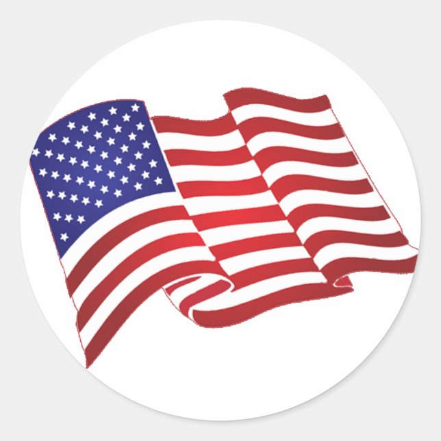 Stickers américains à agiter le drapeau (Devant)