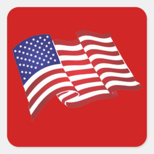 Stickers américains à agiter le drapeau