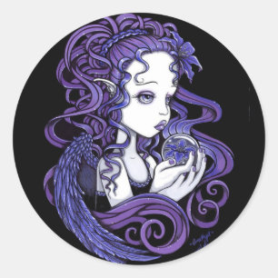 Stickers "Améthyste" Crystal Ball Angel Art
