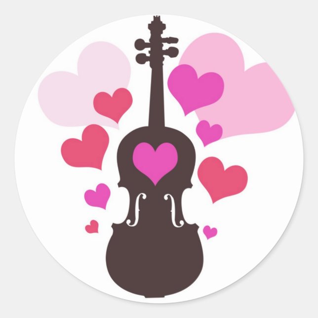 Stickers Amour Violon (Devant)