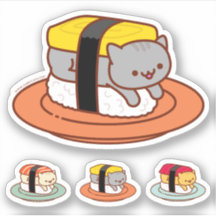 Stickers amusants - SUSHI CATS - TAMAGO