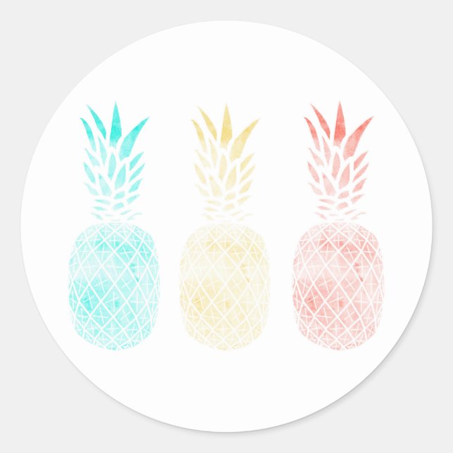 Stickers Ananas, Cadeau Tropical, Art Ananas (Devant)