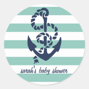 Stickers Ancre Nautique Monnaie Baby shower Favori