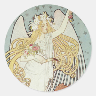 Stickers Angel Art Nouveau