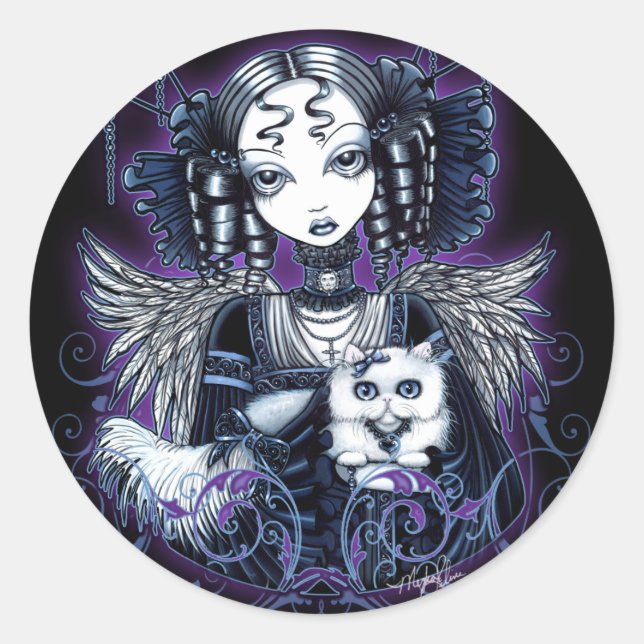 Stickers Angel Chat Elizabeth White (Devant)