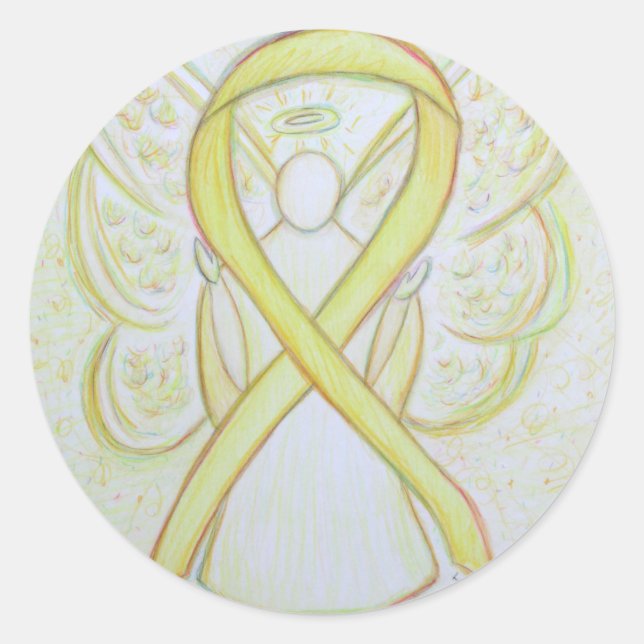 Stickers Angel Decal de Sensibilisation Jaune (Devant)