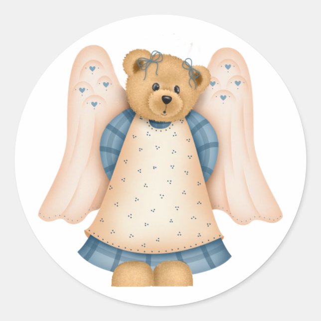 Stickers Angel Teddy Bear D8 (Devant)