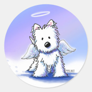 Stickers Angel Westie KiniArt