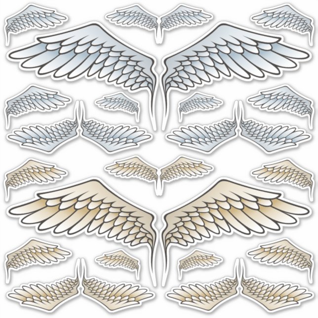 Stickers Angel Wings Set (Devant)