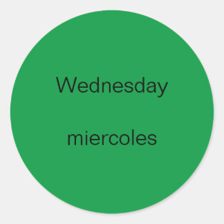 Stickers anglais-espagnol mercredi miercoles