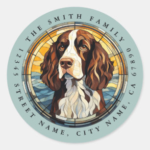 Stickers Anglais Springer Spaniel Round