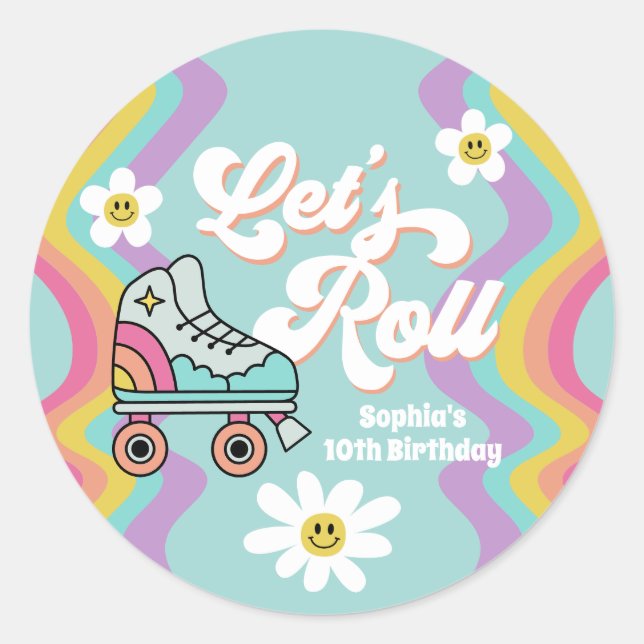 Stickers Anniversaire Arc-en-ciel (Devant)