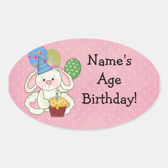 Stickers Anniversaire Bunny mignon (Devant)