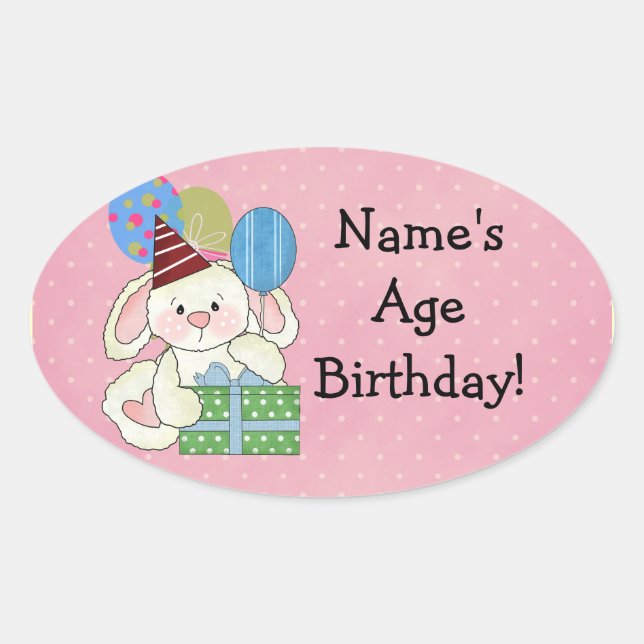 Stickers Anniversaire Bunny mignon (Devant)