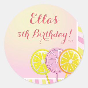 Stickers Anniversaire Citronnade Rose