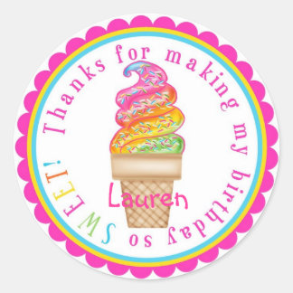 Stickers Anniversaire Crème glacée