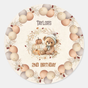 Stickers Anniversaire de l'automne de l'ours migno