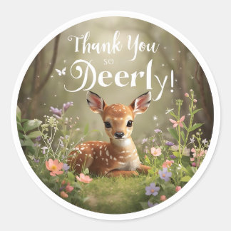 Stickers Anniversaire Des Petits Cerfs Posés - M