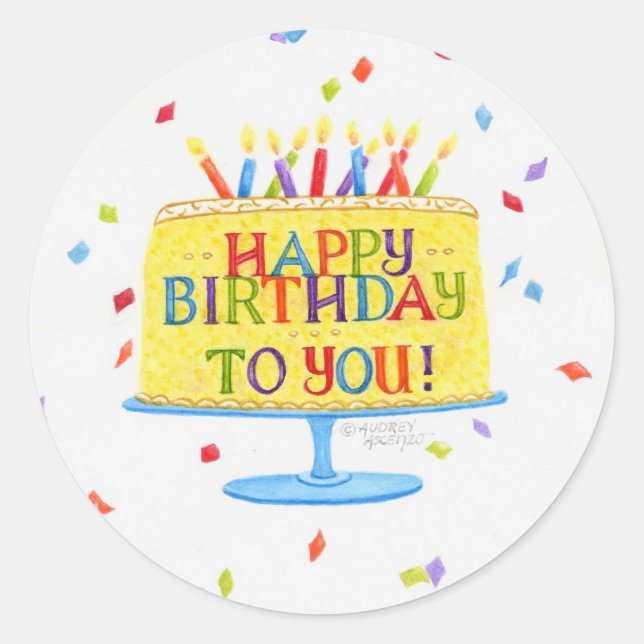 Stickers Anniversaire Joyeux Anniversaire À Vous G (Devant)