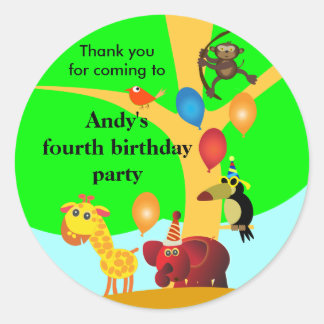 stickers Anniversaire : Jungle Party