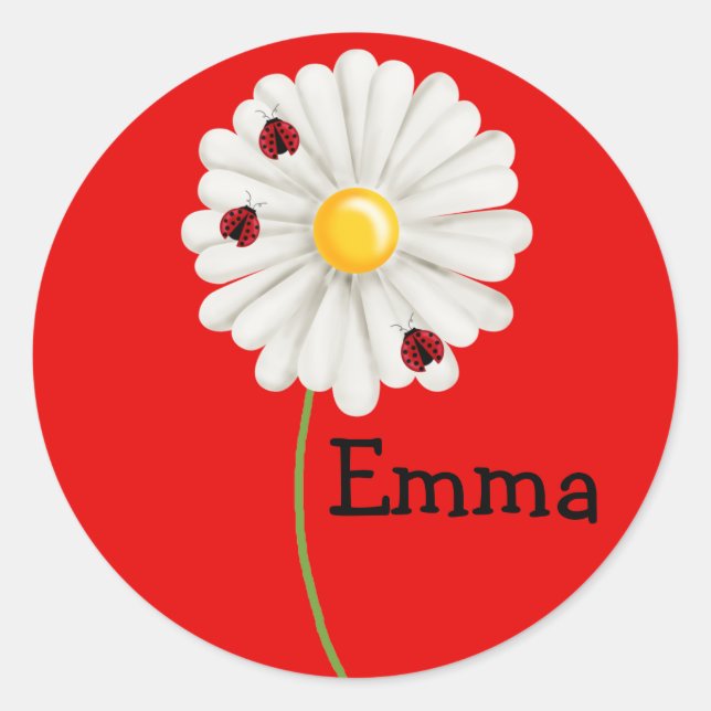 Stickers Anniversaire Lady Bug (Devant)