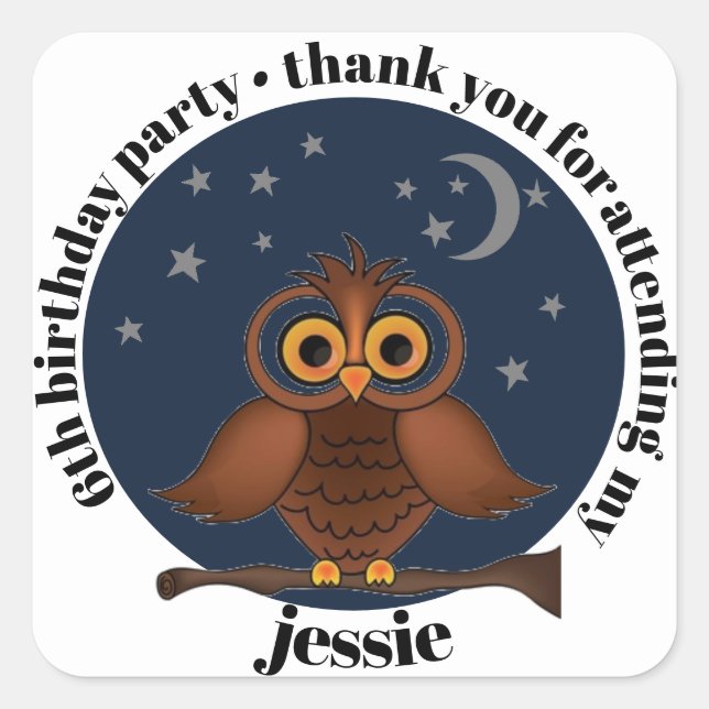 Stickers Anniversaire - Merci Pour Participer (Devant)