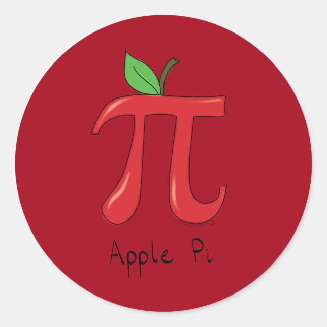 Stickers Apple Pi Cute Math Pi Day (Devant)