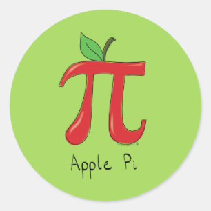 Stickers Apple Pi Cute Math Pi Day