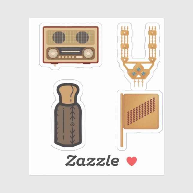 stickers arabie saoudite amusante (Feuille)