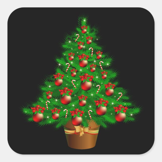 Stickers Arbre de Noël (Devant)