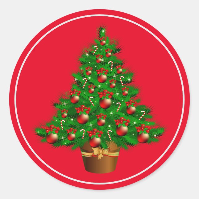 Stickers Arbre de Noël (Devant)