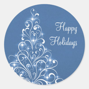Stickers Arbre de Vacances, Bleu