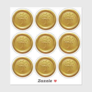 Stickers Arbre d'Or de Vie Stickers cire Sceau
