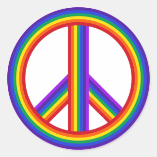 Stickers Arc-en-Ciel Classic rond