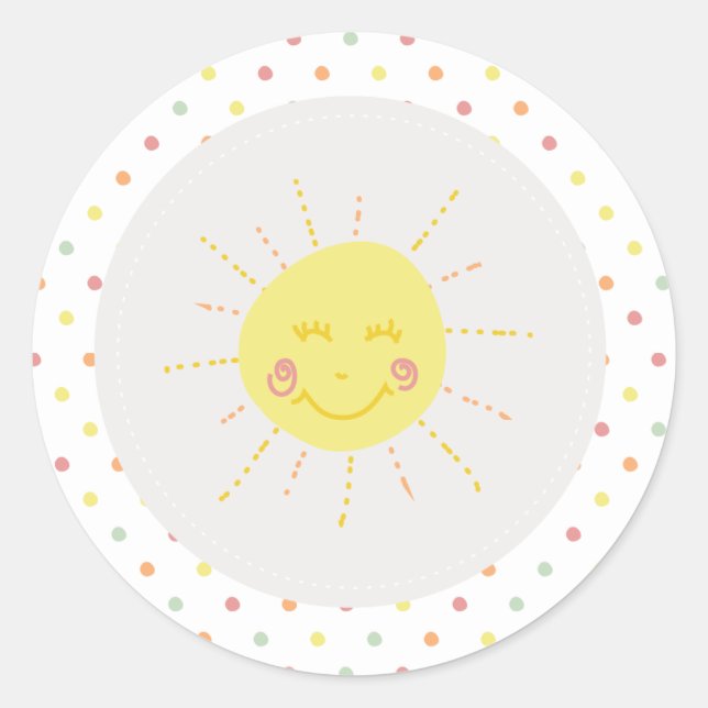 Stickers Arc-en-ciel et soleil (Devant)