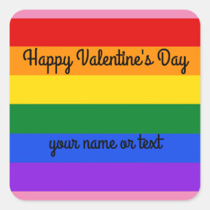 Stickers Arc-en-ciel Heureuse Sainte-Valentin #1