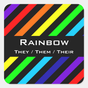 Stickers Arc-en-ciel Nom / Stickers Pronoun