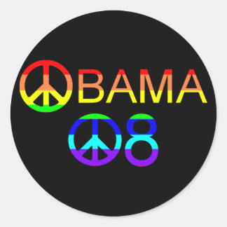 Stickers Arc-en-ciel Obama 08