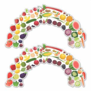 Stickers Arc-en-ciel pour fruits et légumes
