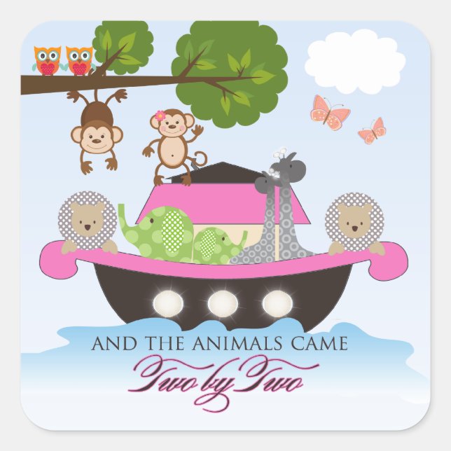 Stickers Arche Noahs pour Carré filles (Devant)