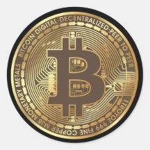 Stickers argent Bitcoin or Cryptomonnaie