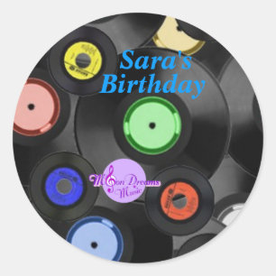 Stickers Arrondi Classique Personnalisables Retro