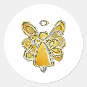 Stickers Art Décal Ange Gardien Jaune