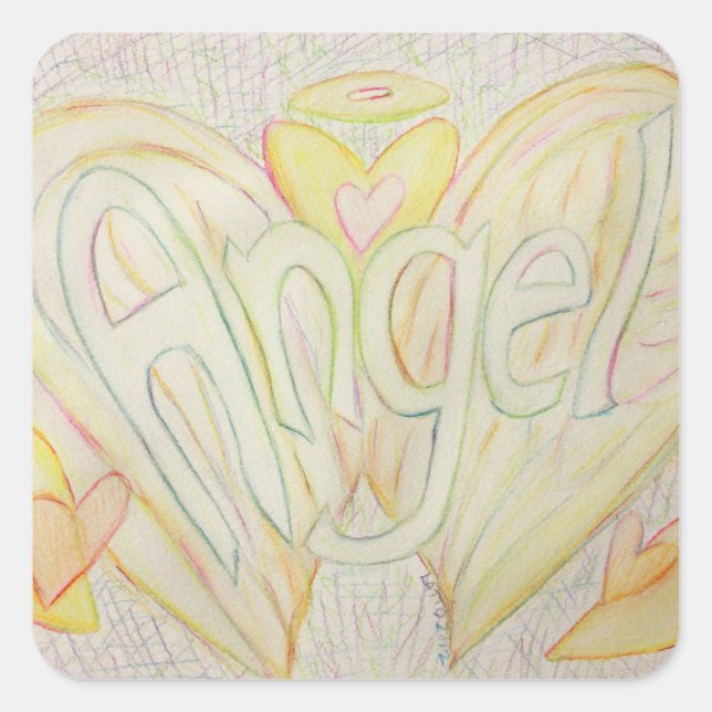 Stickers Art décal Angel Inspiration Word (Devant)