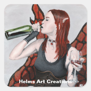 Stickers Art Imaginaire de vin fée magique