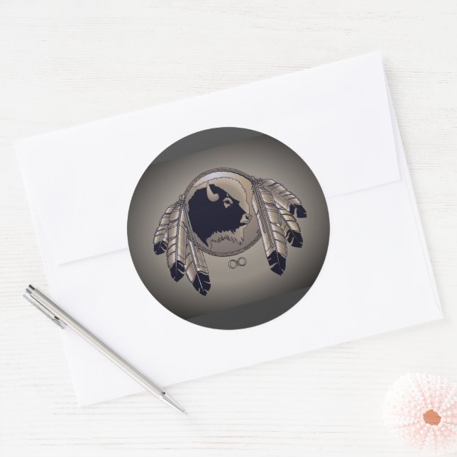 Stickers Art Metis Autocollants Buffalo Spirit nat (Enveloppe)