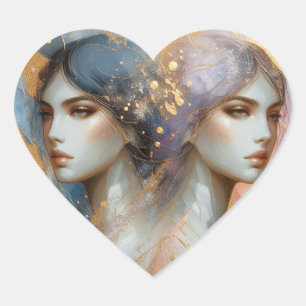 Stickers Art Twin Sisters