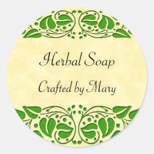 Stickers artisanaux Feuilles verts